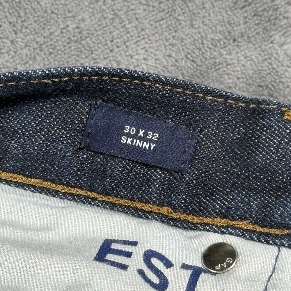 Gap‎ 1969 Straight Leg Men's Skinny Jeans Size 30x32 Dark Wash EUC